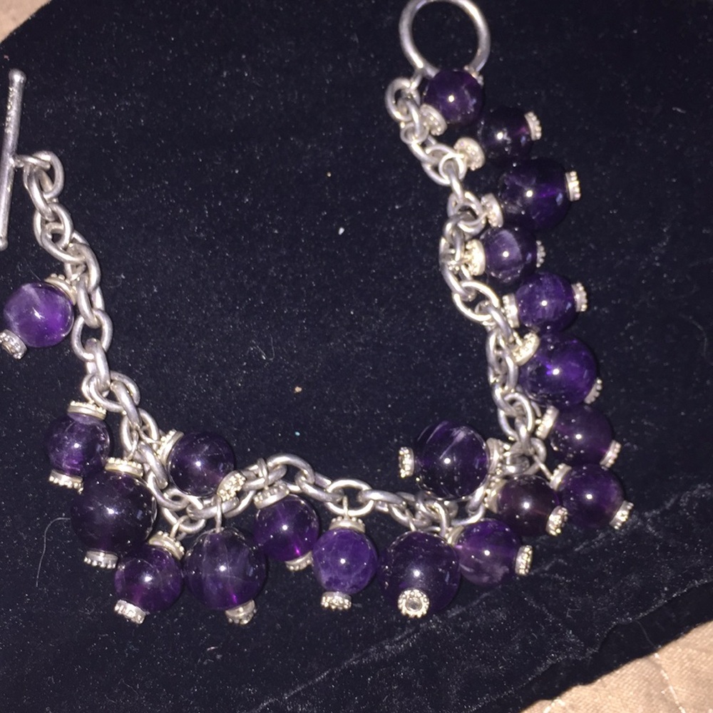 Amethyst Bead Bracelet
